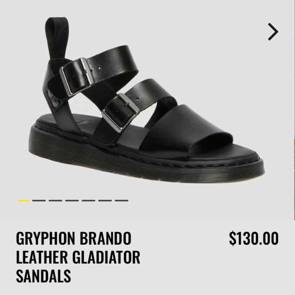 Doc Marten Gryphon Brando Leather Gladiator Sandals